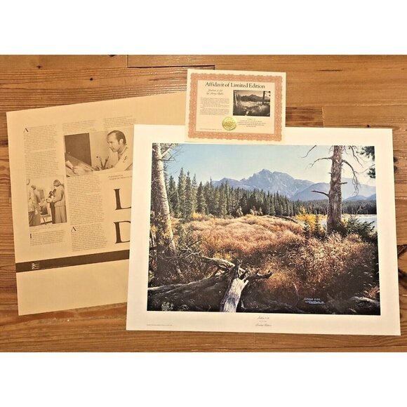 28"x22" Ltd Ed Signed Numbered Print JOSHUA 2:22 by LARRY DYKE w/ COA Portfolio